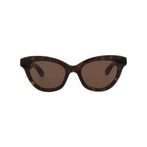 Alexander McQueen Cat Eye-Frame Recycled Acetate Sunglasses Brown Womens
